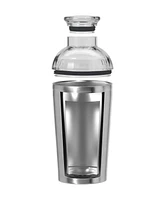 Oggi Groove 17oz. Double Wall Vacuum Insulated Stainless Steel Cocktail Shaker