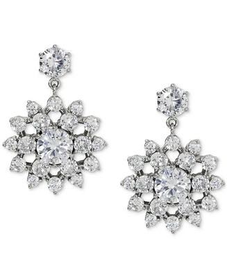 Eliot Danori 18k Cubic Zirconia Snowflake Drop Earrings