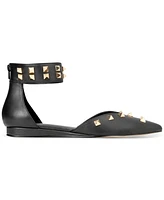 Aaj By Aminah Women's Lennox Studded Ankle-Strap Flats