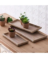 Slickblue Natural Wooden Nesting Tray (Set of 6)