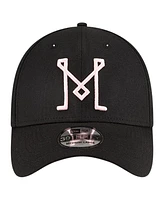 New Era Men's Black Inter Miami Cf Logo 39THIRTY Flex Hat