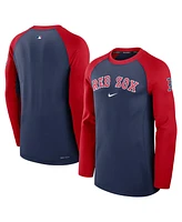 Nike Men's Navy Boston Red Sox Authentic Collection Game Time Raglan Performance Long Sleeve T-Shirt