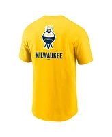 Nike Men's Gold Milwaukee Brewers City Connect 2-Hit T-Shirt