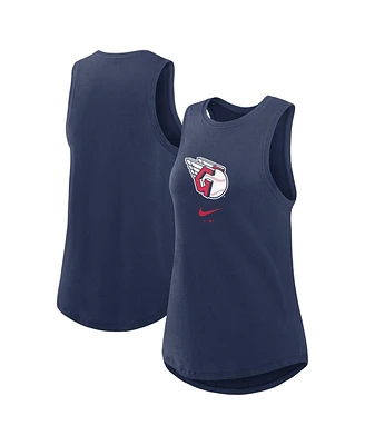 Nike Women's Navy Cleveland Guardians Legacy Icon High Neck Fashion Tank Top