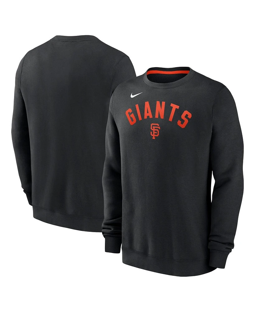 Nike Men's Black San Francisco Giants Classic Fleece Performance Pullover Sweatshirt