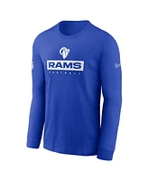 Nike Men's Royal Los Angeles Rams Sideline Performance Long Sleeve T-Shirt