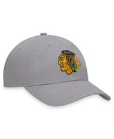 Fanatics Men's Gray Chicago Blackhawks Extra Time Adjustable Hat