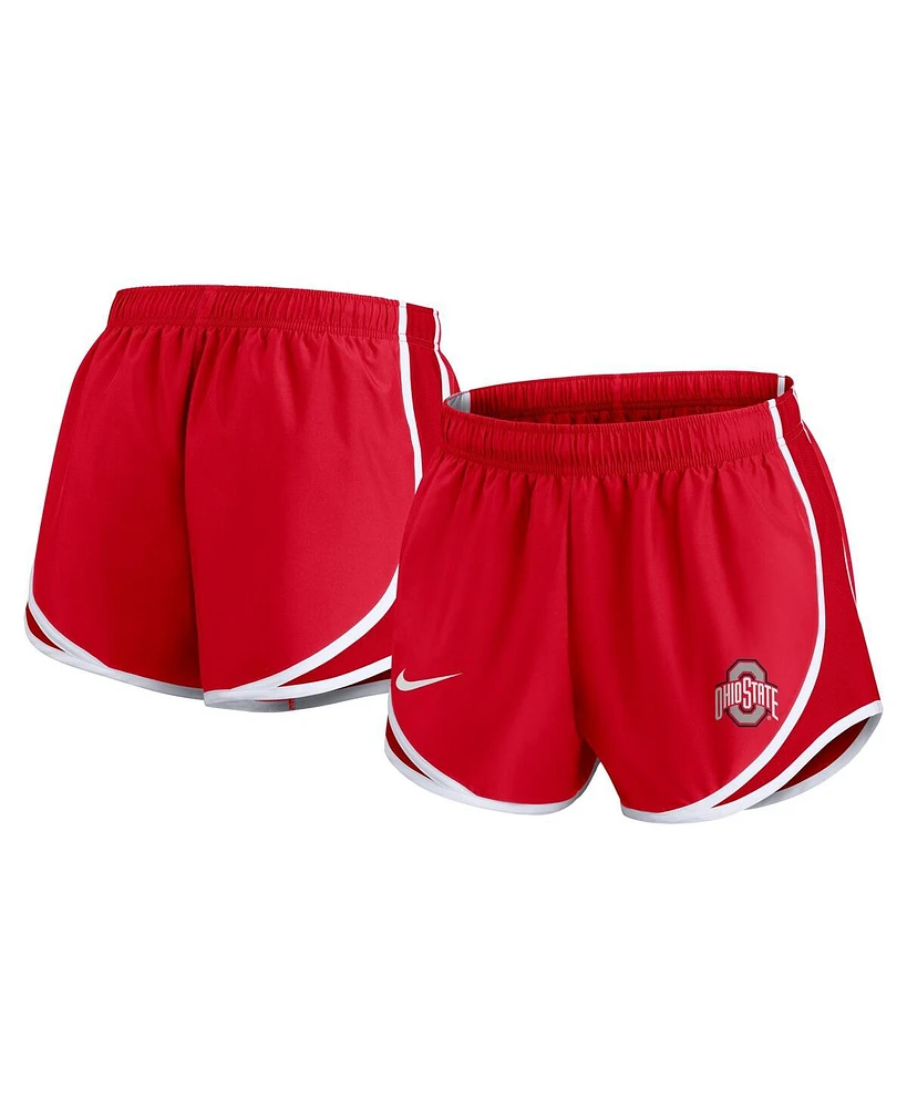 Nike Women's Scarlet Ohio State Buckeyes Primetime Tempo Performance Shorts