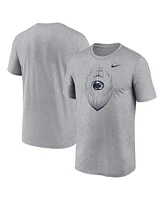 Nike Men's Heather Gray Penn State Nittany Lions Primetime Legend Icon Performance T-Shirt