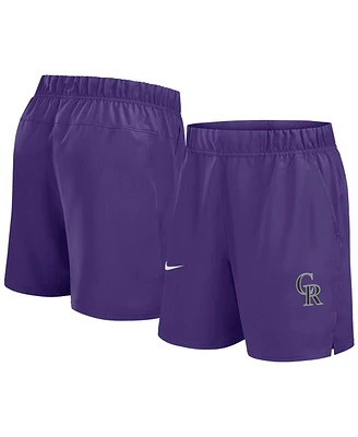 Nike Men's Purple Colorado Rockies Woven Victory Performance Shorts