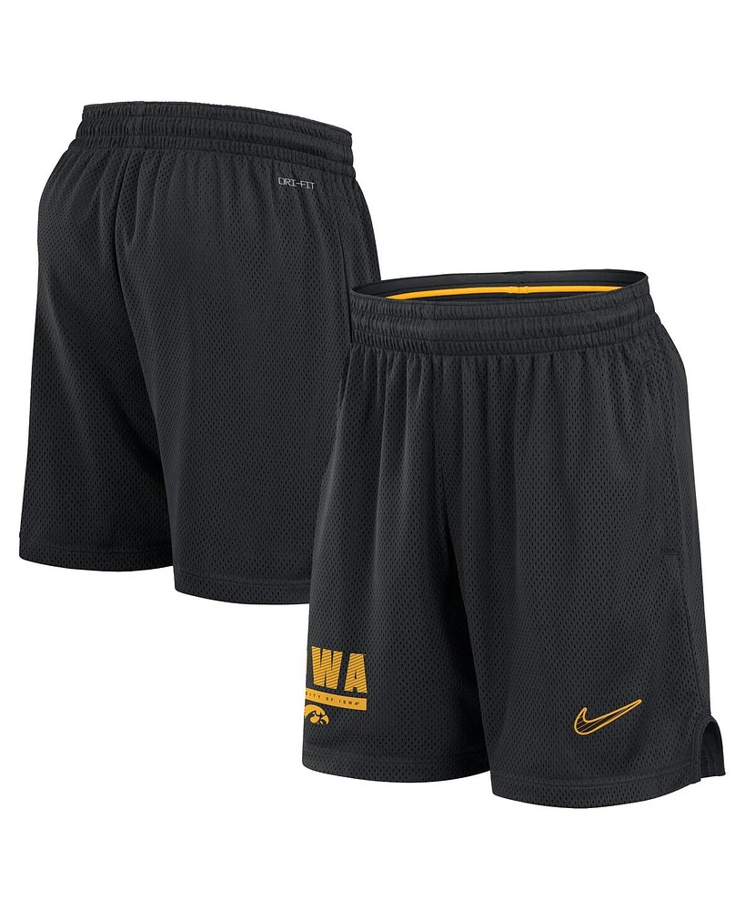 Nike Men's Black Iowa Hawkeyes 2024 Sideline Mesh Shorts