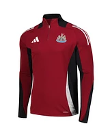 Adidas Men's Burgundy Newcastle United 2024/25 Aeroready Raglan Quarter-Zip Training Top