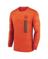 Nike Men's Orange Cleveland Browns 2024 Sideline Velocity Performance Long Sleeve T-Shirt