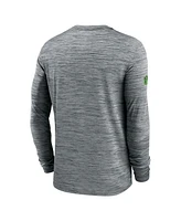 Nike Men's Gray Seattle Seahawks 2024 Sideline Velocity Performance Long Sleeve T-Shirt