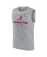 Nike Men's Heather Gray Alabama Crimson Tide Primetime Legend Lock Up Performance Muscle Tank Top