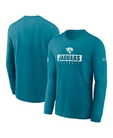 Nike Men's Teal Jacksonville Jaguars Sideline Performance Long Sleeve T-Shirt