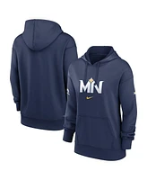 Nike Women's Navy Minnesota Twins 2024 City Connect Authentic Collection Practice Pullover Hoodie