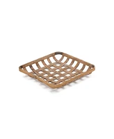 Slickblue Square Wicker Basket Tray (Set of 2)