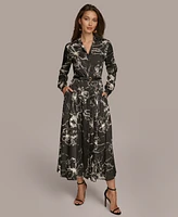 Donna Karan Women's Printed Belted Shirtdress