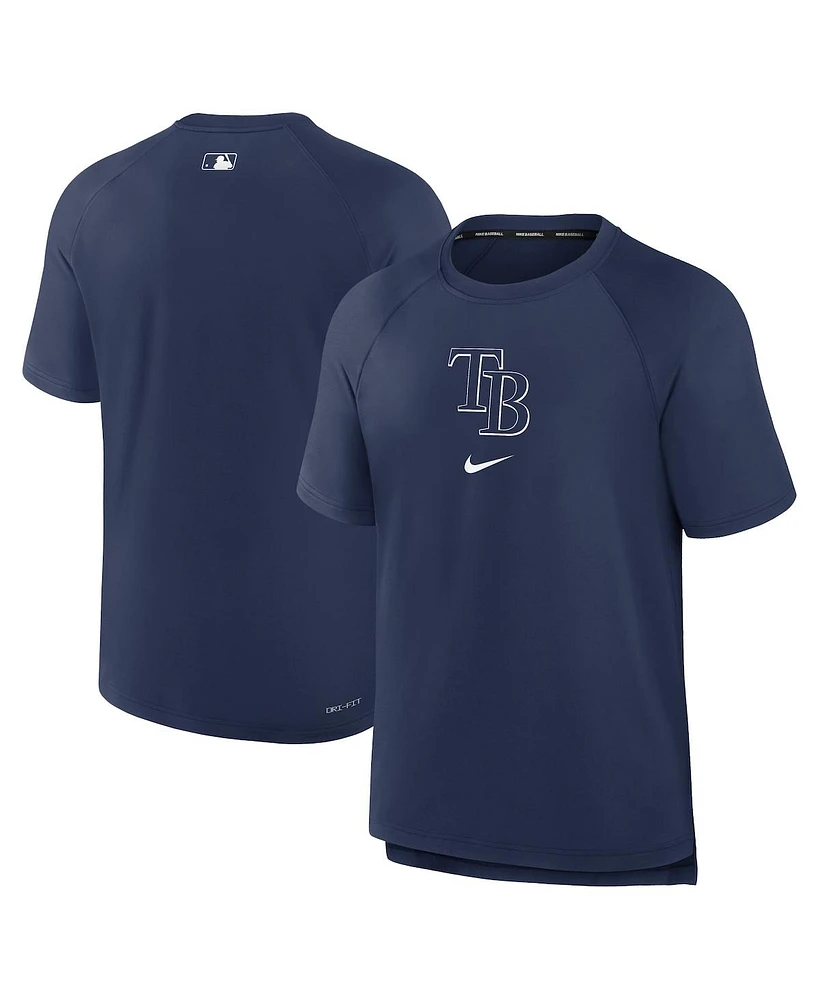 Nike Men's Navy Tampa Bay Rays Authentic Collection Pregame Raglan Performance T-Shirt