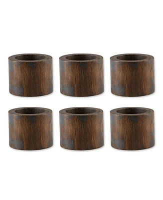 Design Imports Wood Band Napkin Ring Set of 6