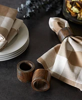 Design Imports Wood Band Napkin Ring Set of 6