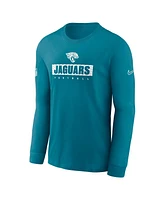 Nike Men's Teal Jacksonville Jaguars Sideline Performance Long Sleeve T-Shirt