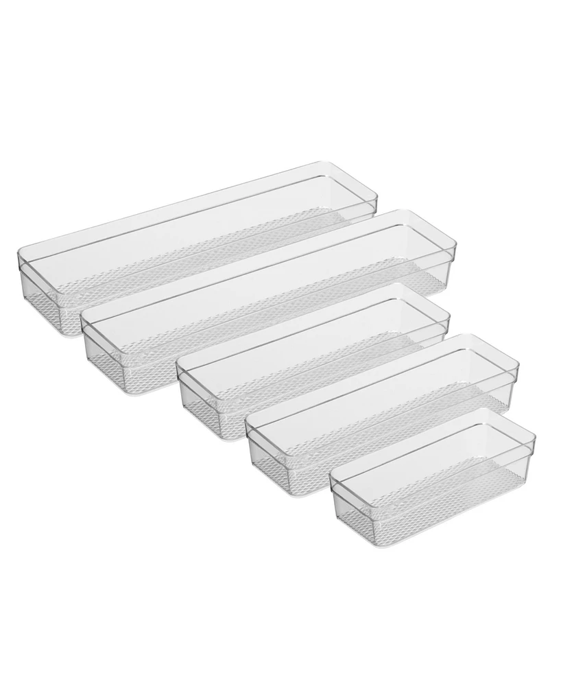 Oggi Set of 5 Clear Drawer Organizers