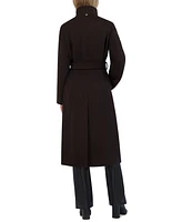Tahari Women's Wing-Collar Embellished Toggle Coat