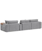 Nycolle 4-Pc. Modular Fabric Sectional with Console, Created for Macy's