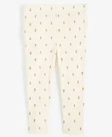 First Impressions Baby Girls Felicity Field Floral-Print Ribbed Ruffled-Back Leggings, Created for Macy's