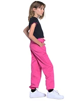 With Jules Big Girls Twill Cargo Jogger Pants