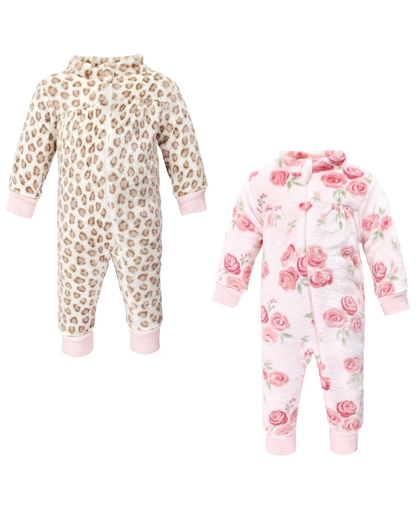 Hudson Baby Girls Plush Jumpsuits