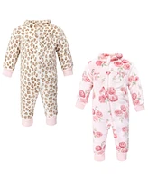 Hudson Baby Girls Plush Jumpsuits