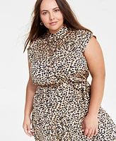 On 34th Trendy Plus Animal-Print Maxi Dress, Created for Macy's