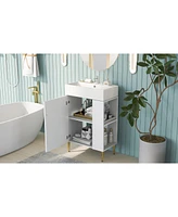 Streamdale Furniture 21.6" Bathroom Vanity Combo with Single Ceramic Sink