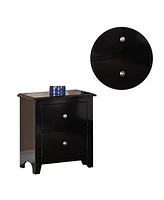 Streamdale Furniture Nightstand With 2 Drawers Storage