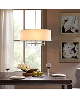 Streamdale Furniture Presidio 5-Light White Drum Shade Chandelier