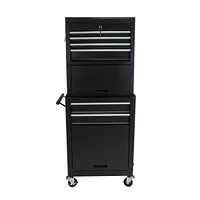 High Capacity Rolling Tool Chest With Wheels And Drawers, 6-Drawer Tool Storage Cabinet-Black