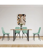 Simplie Fun Mdf Dining Table Set with Modern Chairs