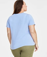 On 34th Trendy Plus Size Modal V-Neck T-Shirt, Created for Macy's