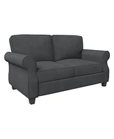 Streamdale Furniture Modern Grey 2 Seater Sofa with Solid Wood Frame