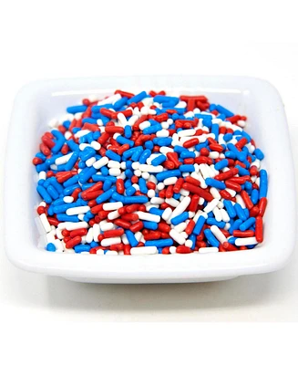 Beulah's Candyland Beulah's Patriotic All American Sprinkles, 6 Pound Package, Red White Blue Bakery Topping - Assorted Pre