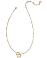 Kendra Scott Gold-Tone Cultured Freshwater Pearl Initial Necklace, 19"