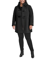 Tommy Hilfiger Plus Hooded Toggle Walker Coat, Created for Macy's