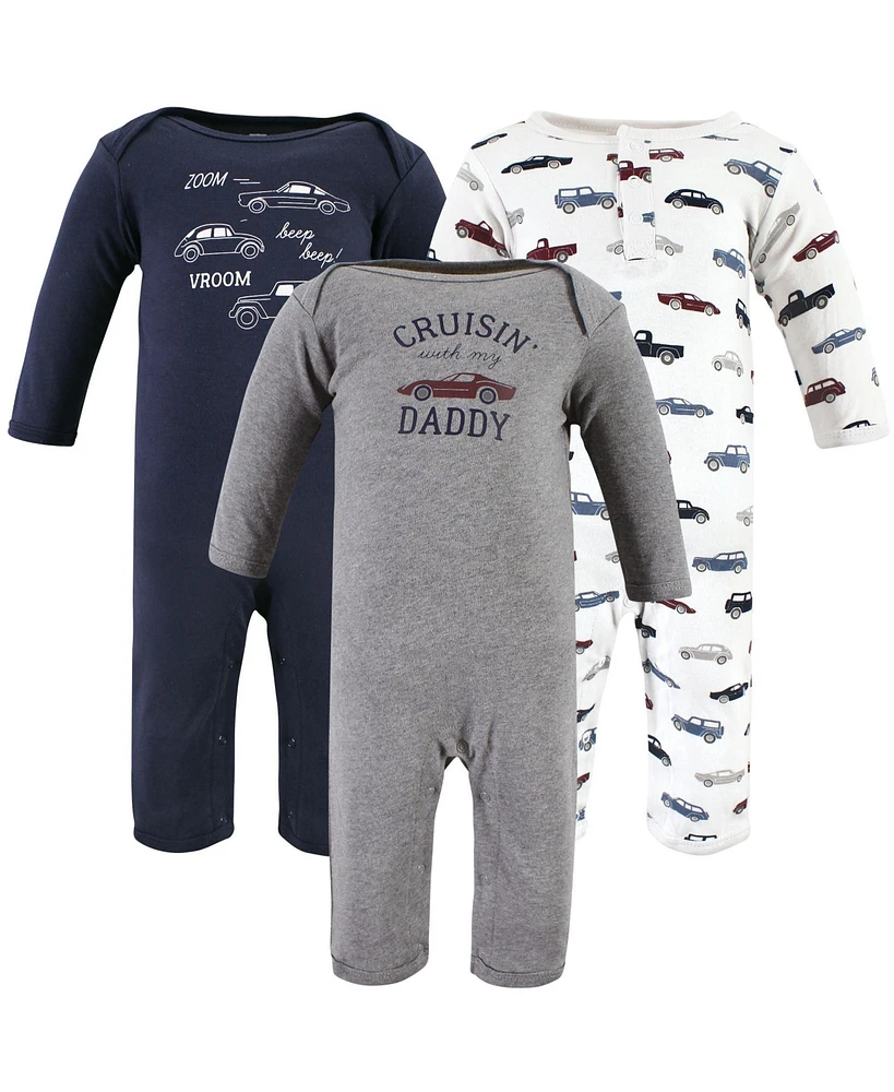 Hudson Baby Baby Boys Hudson Cotton Coveralls, Cars, 9-12 Months