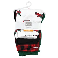 Hudson Baby Boys Unisex Cotton Pants, Christmas Tree Truck, 18-24 Months
