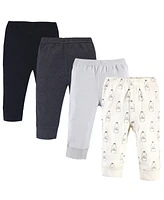 Touched by Nature Baby Boys Organic Cotton Pants 4pk, Milk