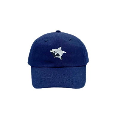 Bits & Bows Boys Shark Baseball Hat in Navy