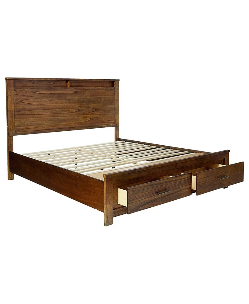 Simplie Fun Queen Bed In Oak